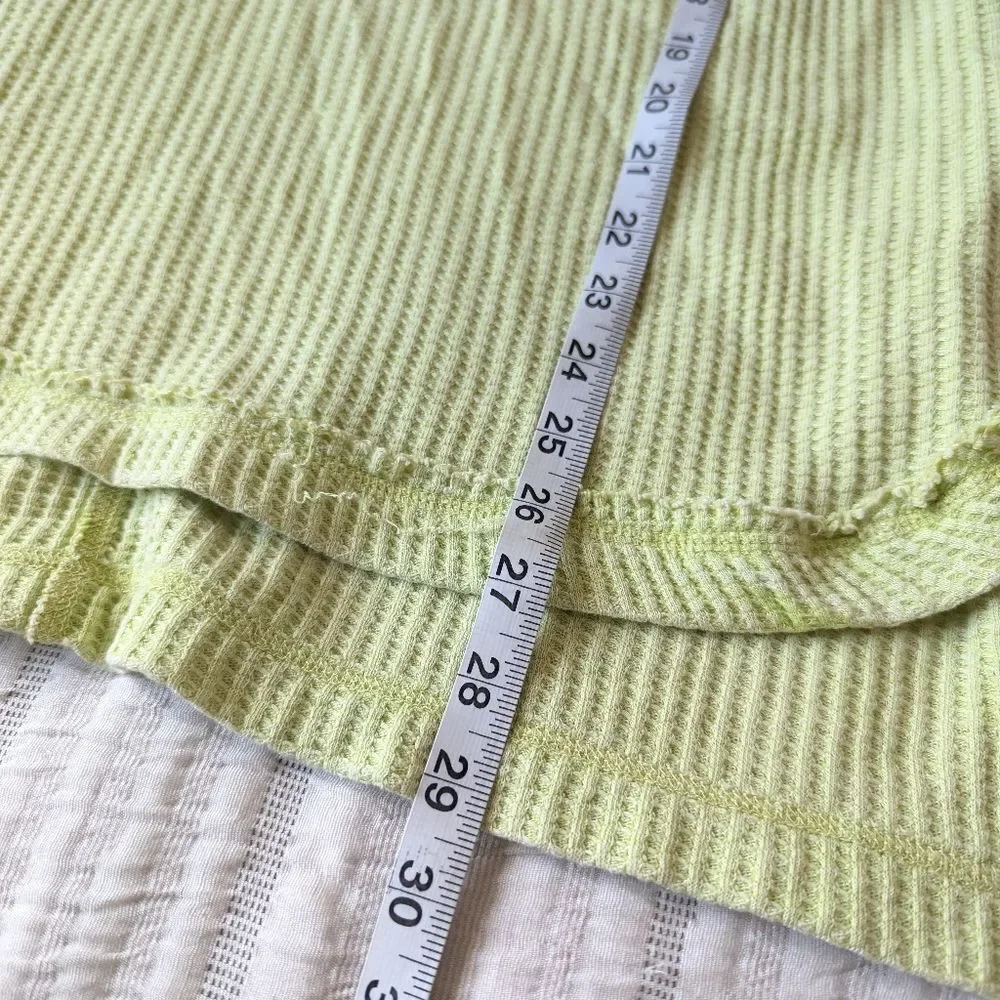 Soft Surroundings Kaydence Waffle Knit Thermal Long Sleeve High Low Tunic Shirt
